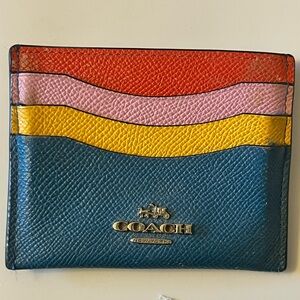 Coach Multicolor Leather Card Holder